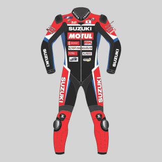 Combinaison en cuir Gregg Black Suzuki Racing 2021