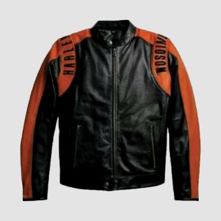 Veste en cuir classique Harley Davidson pour hommes