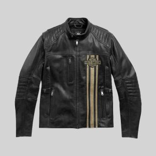 Veste en cuir Harley Davidson Triple Vent Passing LinkII pour homme