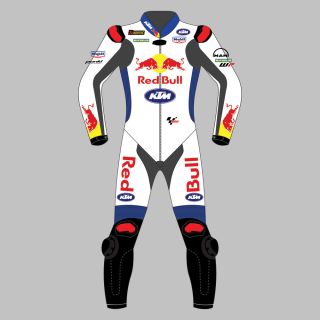 Combinaison de motard en cuir blanche Jack Miller KTM GP de Grande-Bretagne 2024