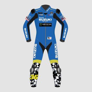 Combinaison en cuir Joan Mir Suzuki MotoGP 2022