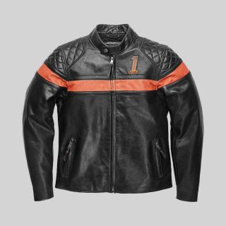 Veste en cuir Harley Davidson Victory Sweep pour hommes