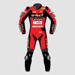 Michael Ruben Ducati Lenovo Combinaison en cuir de course de moto MotoGP 2022