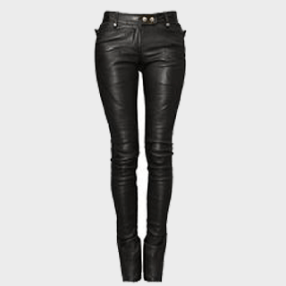 Pantalon en cuir coupe slim
